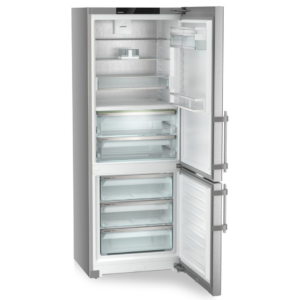 stalowa lodówka z zamrażarką marki liebherr