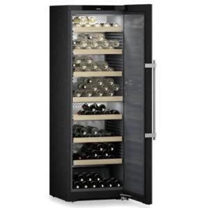 czarna winiarka wolnostojąca